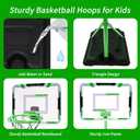 Nattork Kids Basketball Hoop, Adjustable Height Toddler Basketball Hoop Stand, Indoor Outdoor Basketball Goal Toy for Boys Girls Ages 3~8 Years Old, Includes 3 Balls, Ideal for Birthday Gift