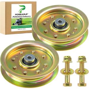 2 Pack 756-04129b Idler Pulley Replaces 956-04129b 753-08171 753-08068a 78-065 for Cub Cadet 42" 50" RZT50 RZT54 LTX1040 LTX1045 LTX1050 LT1045 LT1050 Craftsman LT2000 Troy Bilt 42" Mowers