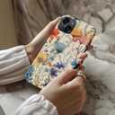 LUMARKE for iPhone 14/iPhone 13 Case,Trendy Flower Cover,Wireless Charging