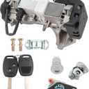 Dasbecan Ignition Switch Lock Cylinder Assembly Compatible with Honda Accord CRV FIT Odyssey Civic 2006-2011 06350-SAA-G30 35100-SDA-A71, Chip ID46 Immobilizer Keys