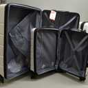 OLIXIS 3-Piece Suitcase Set, Hardside Luggages with Spinner Wheels, Lightweight ABS Hard Shell Travel Luggage, Expandable Carry-On Suitcase with TSA Approved LockWhite(20+24+28 Inch)