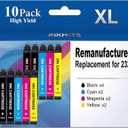 Remanufactured Ink Cartridges Replacement for 232XL Ink Cartridges Combo Pack Latest Upgrade (10-Pack) Work with Epson XP-4200 XP-4205 WF-2930 WF-2950, 4 Black 2 Cyan 2 Magenta 2 Yellow