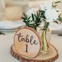 Novabright 20 Pcs Numbers Rustic Wood Table Numbers Set Wedding Table Number for Wedding Centerpieces Banquet Seating Rustic Party Anniversary Event Decoration