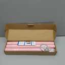 Closet Rods for Hanging Clothes, 17 to 99 Inches Stepless Adjustable Metal Closet Rod, 1.3 Inches Heavy Duty Clothes Hanging Rod for Closet Wardrobes Laundry RV, Pink