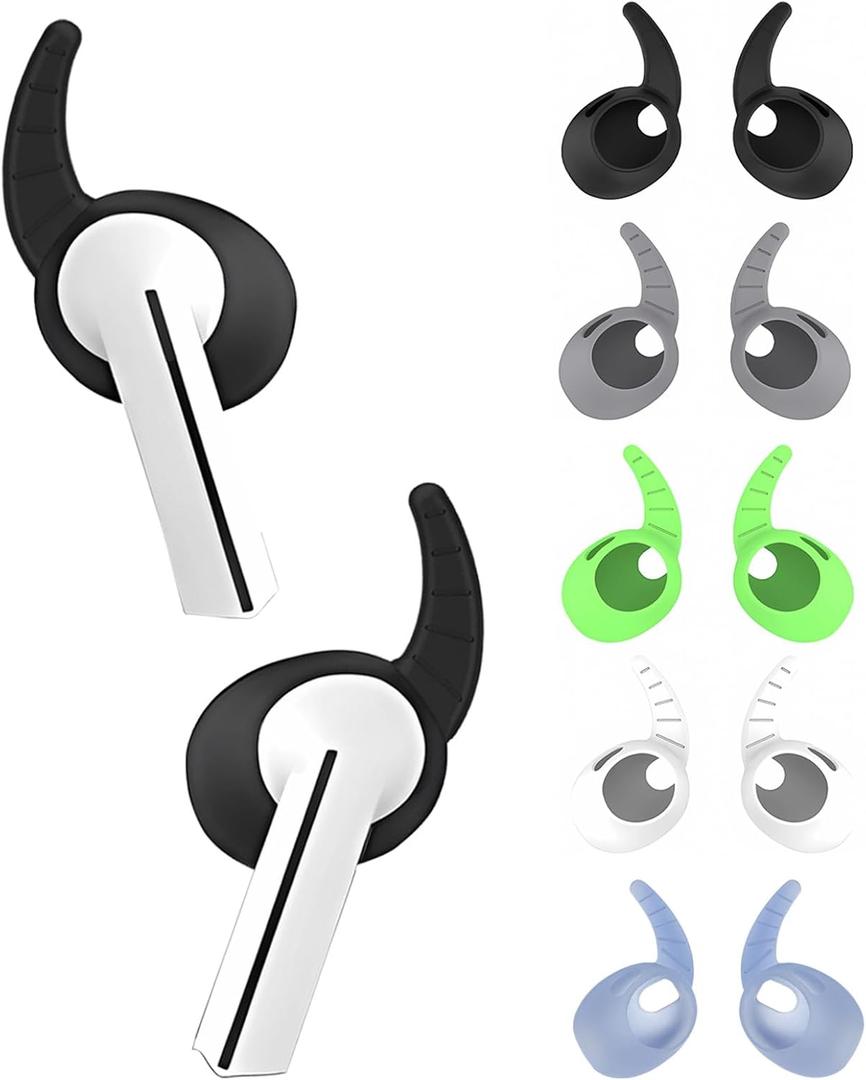 5 Pairs Silicone Ear Hooks Ear Tips Compatible with Samsung Galaxy Buds 3 Pro Sport Headphone Ear Tips, Anti-Slip Anti Scratches Galaxy Buds Pro 3 Earbuds Accessories, Mixing Colors