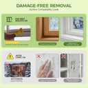 FLYZZZ Window Insulation Kit, Window Insulation for Winter (0.9 Mil) Winter Shrink Film, Indoor Plastic Window Covering for Winter with Wide Tape, Insulates 5 Standard (3'x5') Windows