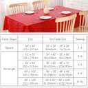 Smiry Rectangle Table Cloth, Waterproof Heavy Duty Vinyl Tablecloths, Wipeable Washable Table Cover for Kitchen and Dining Room (Red, 52" X 70")