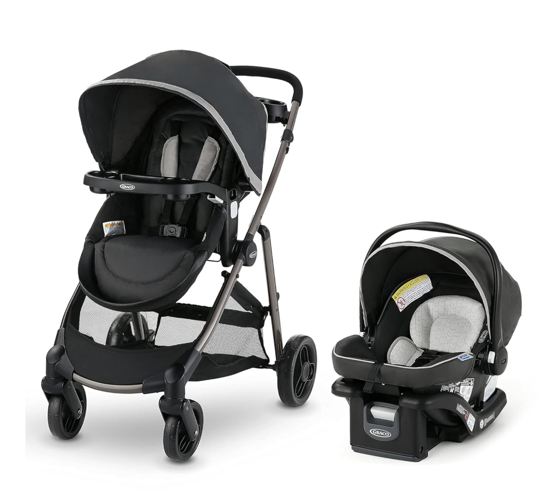 Graco Modes Element LX Travel System, 3-in-1 Carseat and Stroller Combo, Includes: SnugRide Lite LX Car Seat and Baby Stroller, 3 Modes - Infant Car Seat Carrier, Pramette, Toddler Stroller, Redmond, Manufactured date: 12-25-25