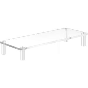 20x7.5 Acrylic Monitor Stand Riser, Clear Computer Stand for Laptop, iMac, Pc, Printer, Desktop Ergonomic,Desk Riser Work from Home Accessories Office Supplies Platform Save Space