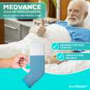 MedVance- Urinals for Men 1000ml with Glow in The Dark Spill Proof Pop Cap Lid, Plastic Pee Bottles for Men, Male Urinals, Pee Container Men, Portable Urinal for Car, Elderly & Incontinence (3 Pack)