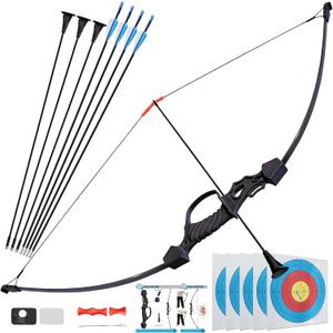 40" Bow and Arrow Set for Teens,Ambidextrous Adult Archery Bow Set with 7 Arrows,Beginner Recurve Bow Gift for Outdoor Backyard Game