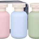 ASEVAT Leak Proof Travel Bottle with Flip Cap, Shampoo and Conditioner Bottle Set, Refillable Containers for Lotion, Cream Shampoo (Green+Blue+Pink, 3.4 Ounces)