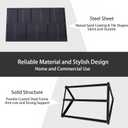 Fixed Metal Awnings 52 in W x 31 in H, Triangle Steel Frame with Tile Shaped Metal Awning for Door Entrance, Windows, Porches and Balconies (Black)