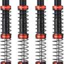 Que-T 4pcs Metal Shock Absorber Damper for 1/10 RC Crawler Car SCX10 D90 TRX4 TRX6 (105mm)