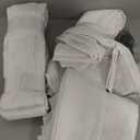 Beige White Sheer Linen Curtains 96 Inches Long for Bedroom, Neutral Modern Window Pinch Pleat Living Room Curtain for Sliding Glass Doors Light Filtering with Hooks 40" x 96"x 2Panels