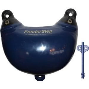 Dan Fender FenderStep - Multi-Purpose Boarding Step and Boat Fender Easy Access Stepping Ladder & Bumper - Yacht, Pontoon & Boat Accessories for Docking, Navy Blue 