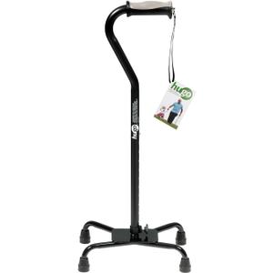 Hugo Mobility 731-840 Adjustable Quad Walking Cane, Ebony