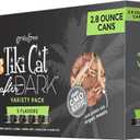 Tiki Cat After Dark, Variety Pack, High-Protein and 100% Non-GMO Ingredients, Wet Cat Food for Adult Cats, 2.8 oz. Cans (Pack of 12) (EXP 07/01/28)