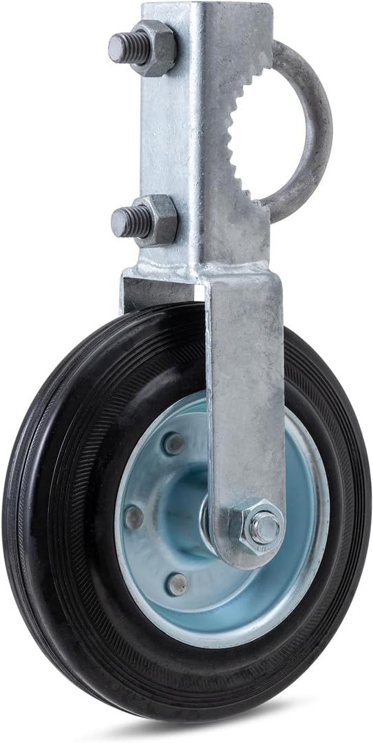 VIVIDA Gate Wheels for Metal Tube Gate, 6" Support Wheel with 1-5/8" Thru 2" Frames, Heavy Duty Farm Caster for Swing Chain Link Fence, 1 PCS