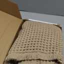 Waffle Bath Mat Set of 2, Non Slip Waffle Rugs for Bathroom, Super Absorbent & Quick Dry Soft Shower Mat for Bathroom & Kitchen Floor, Machine Washable Bath Rugs (Brown) (20"48" Plus 17"24")