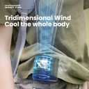 Portable Hand Fan with 3 Adjustable Speeds, USB Rechargeable Mini Fan, Quiet Desk Fan Ideal for Travel, Office, and Outdoor Use - Portable Waist Clip Fan Included (Black)