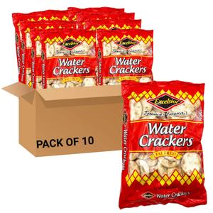 EXCELSIOR Water Crackers Genuine Jamaican Fat-Free Crackers 10.58 oz (Pack of 10), Best By Apr 07 2026