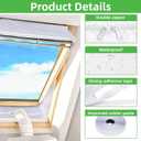 Portable Air Conditioner Window Seal Kit, Waterproof Window Seal with Zip Fits All Mobile Air Conditioners No Drilling Required, Easy to Install (190 * 2)