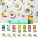 2 x SUNGIVEN High Protein Overnight Oats with Container - 7 Flavors Low Sugar High Fiber Instant Oatmeal Health Breakfast Snacks for Gym Office School Trip Kids with Superfoods, 14-Packs, 37 oz (2.65 Ounce (Pack of 14))