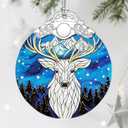 2 x Christmas Ornament, Stained Glass Ornament, Christmas Ornaments for Tree, Hanging Ornaments for Home Decor & Xmas Decorations Holiday Decor, Gift Ideas, Perfect Holiday & Xmas Gifts - Night Court
