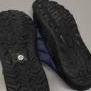 Women's Men's House Slippers Slip on Snow Winter Warm Fully Fur Lined Slippers Indoor Outdoor Shoes (9 Women, 8 Men)