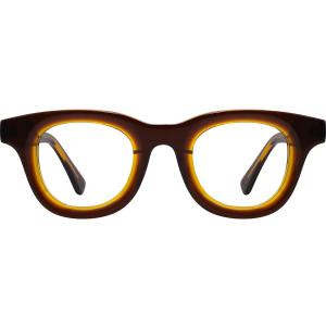 Blue Light Blocking Glasses - Anti Glare & Eyestrain, 99% Filter, Lightweight Acetate Frame for Gaming/Office/Reading (A01 Brown)