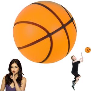 Silent Basketball Size 5, Airless Foam Basketball for Indoor Training, Quiet Basket-Ball Dribbling Indoor, Soft Noiseless Basket-Ball for Kids Youth Playing