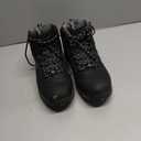 Men's Waterproof Hiking Boots Lightweight Comfortable Leather Mid Ankle Outdoor Trekking Boot (10.5, Black)