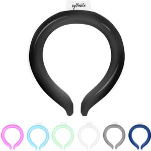 Ice Neck Cool Ring for Hot Weather, Reusable Neck Coolers for Outdoor & Indoor Use (Black)