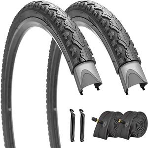 SIMEIQI Pair of 26"x1.75" Bike Tires with or Without Inner Tubes for 26x1.5/ 26x1.75/26x1.95“ Replacement Tire for Hybrid City Road Commuter Bicycles