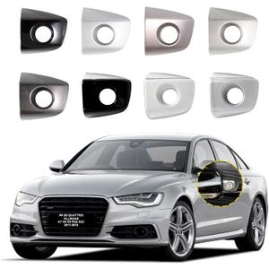 Car Door Handle Cover Cap Compatible with Audi A6 S6 Quattro Allroad A7 A8 S8 RS6 RS7 2011-2016 4H1837879 Door Handle Key Cover Door Handle Accessories Front Left Side Silver with Electroplate