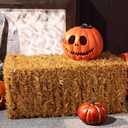 Suzile 1 Pcs Halloween Decorative Straw Bale, 9.5 x 11.8 x 23.6 Inches