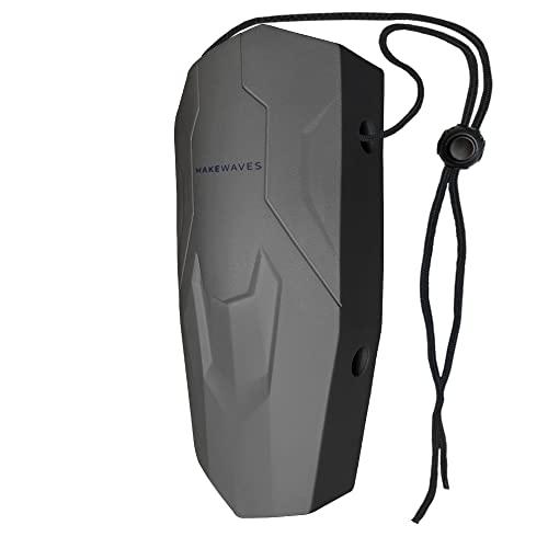 Make Waves One Pack Premium Boat Fender 9"x 17.25"x 3.5" Boat Bumper That Hugs The Hull with 9mm Rope and Rope Lock, Dock Defender for Max Protection for Boats and Docks (Grey)