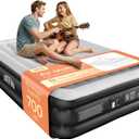 Airefina Air Mattress Full with Built in Pump, Upgraded 18 Raised Blow Up Mattress, Comfort Inflatable Mattress with Storage Bag for Guest Home Camping, Air Bed Full Size, Colchon Inflable (Grey)