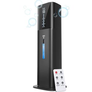 2.11Gal Ultrasonic Cool Mist Humidifier with Timer and Humidistat for Large Rooms - Home, Bedroom, Baby, Adults, Plants (Black)