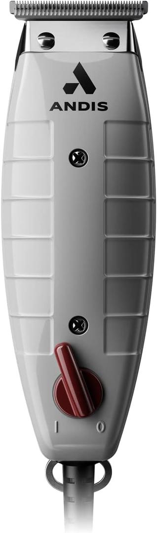 Andis 04780 Professional T-Outliner Beard & Hair Trimmer for Men with Carbon Steel T-Blade, Bump Free Technology  Corded Electric Beard Trimmer, GTO, Grey