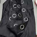 Outdoor Indoor Curtains W52 x L72 for Patio - Weather-resistant Window Panels Privacy Protect Grommet Top Thermal Insulated Home Curtain for Porch Pergola Lawn Garden Hot Tub Area (2 Panels) (Black)