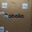 Babelio CatPrivilege Baby Gate with Cat Door, 29"-43" Adjustable Brown Wood Pattern Pet Door, 30" Tall Pressure Mounted Safety Gate for Stairs & Doorways, Auto Close,Wall Protectors Included