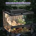 8.5" Aluminum UVB 10.0 LED Reptile Light Bar with Timer & Dimmer, Ultra-Slim Metal UVB/UVA Lamp for Terrariums  Even Light Output, Long Lifespan, Ideal for Bearded Dragons, Turtles & Lizards
