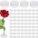 Waydress 4 Pieces Plastic Flower Frog Flower Pins Floral Frog for Arrangements Vase Japanese Floral Arrangement for Plant Decoration, Summer Activity, Wedding Decoration (Clear)
