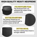Pair of Boat Trailer Guide Pole Pad and Cover Heavy Duty Canvas Boat Trailer Capped Guide Pole Pad Cover- Black