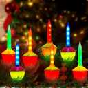 Abeja Multicolor Bubble String Lights, 7.5Ft Vintage Outdoor Christmas String Lights with 7 Multicolor LED Bubble Lights, C7/E12 Candelabra Base for Holiday Party, House, Christmas Celebrations Decor, 8 Pcs