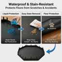 PJYuCien Octagonal Playpen Bottom Pad for 24" Side Metal Pet Pen, Waterproof 600D Oxford with Raised Edges & Snap Hooks, Washable for Puppy Small Animals, Black, No Pen: 00-Inch High, Only Bottom Pad 