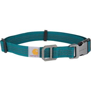 Carhartt Nylon Webbing Dog Collar, Fully Adjustable W/Durable Side Release Buckle and Reflective Stitching, Shaded Spruce, Medium