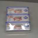 KIGI Food Storage Containers - 4-Sided Locking Airtight Lids, Leak-Proof & Stackable, Ideal for Meal Prep, Lunch & Leftovers, Microwave, Freezer & Dishwasher Safe, BPA-Free Plastic (4.8 Cup 3 PACK) (clear)